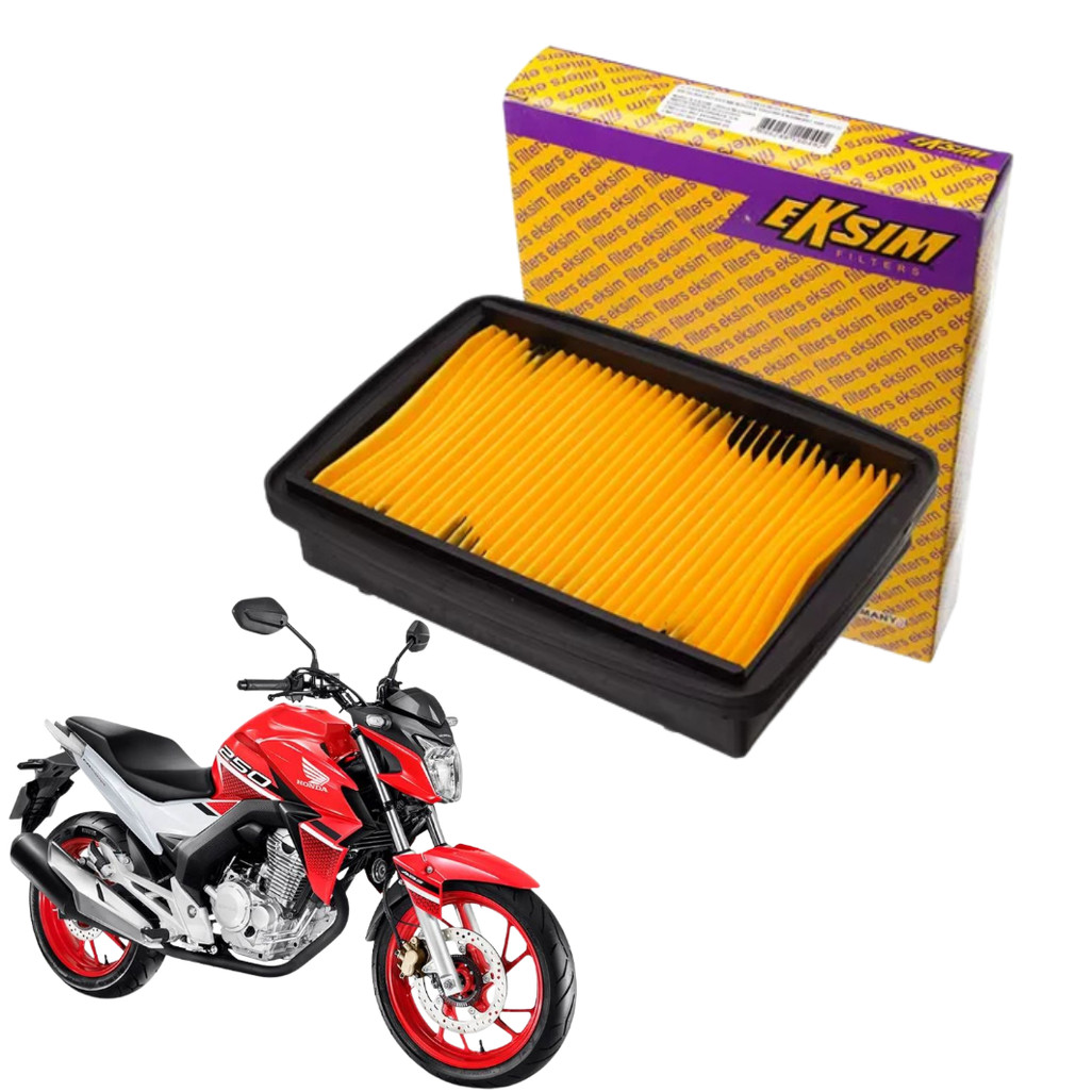 ELEMENTO FILTRO DE AR CB 250F TWISTER 2016 2017 2018 2019 2020 2021 2022 EKSIM