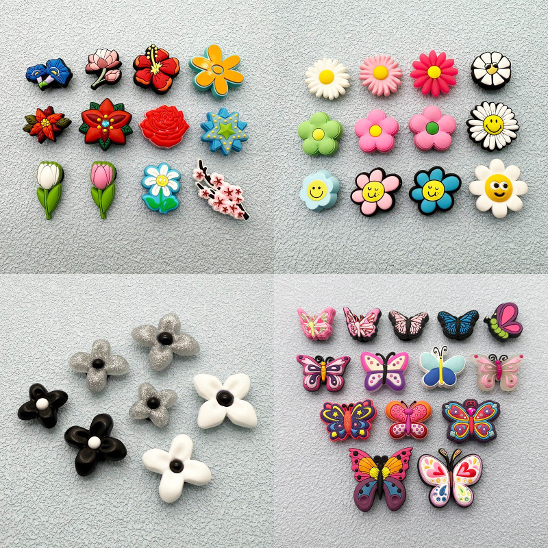 Miss Zoe Jibtz Acessórios Para Pés De Flores Fofas , Acessório Borboleta De Desenho Animado , Elegantes Com Margaridas