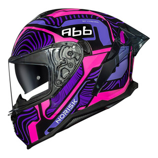 Capacete Norisk Strada II Fusion Roxo Preto Rosa em Oferta na Shopee