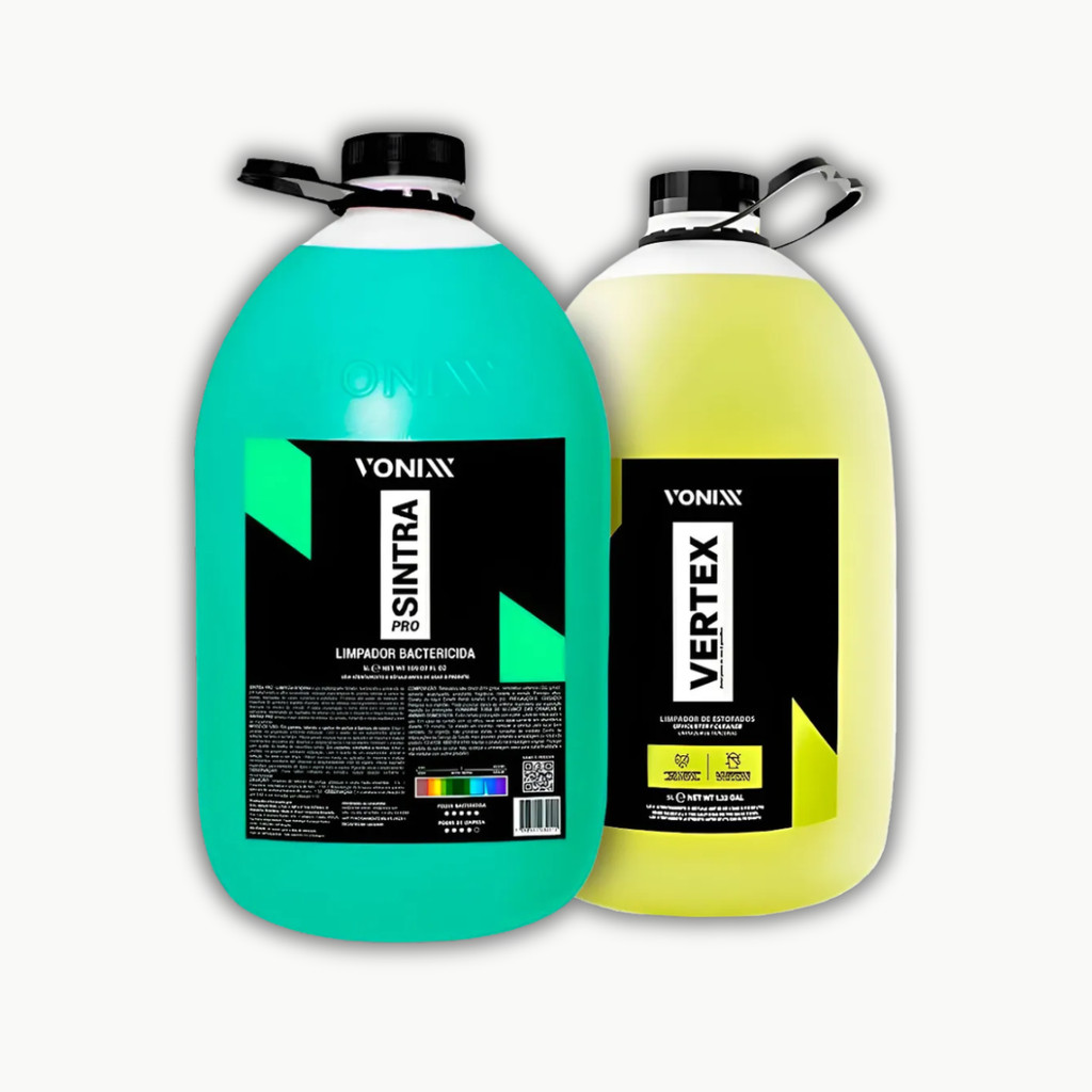 Kit Limpeza Automotiva Vonixx Sintra Pro + Vertex 5L Cada