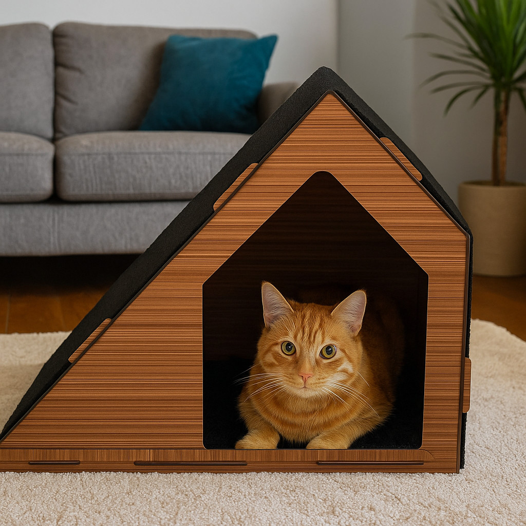 Casa Casinha Para Gato com Rampa Caminha e Arranhador