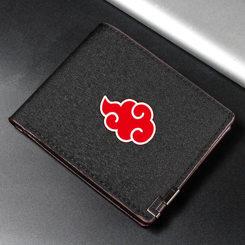 Nova Carteira De Lona Naruto Dobrável Portátil Anime Cartão Bancário Moeda Zíper Aniversário Das Crianças