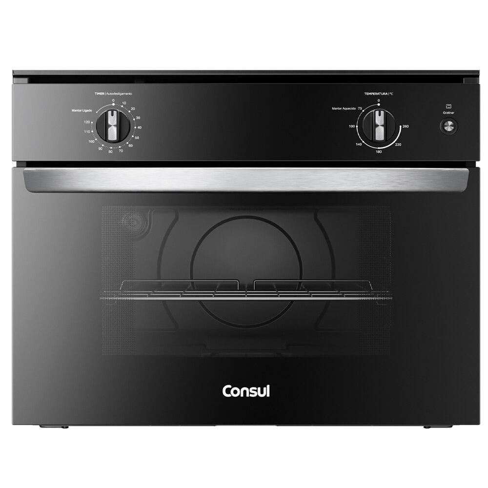 Forno de Embutir Elétrico Consul COB47BE 47 Litros com Timer e Função Gratinar, Preto - 220 Volts