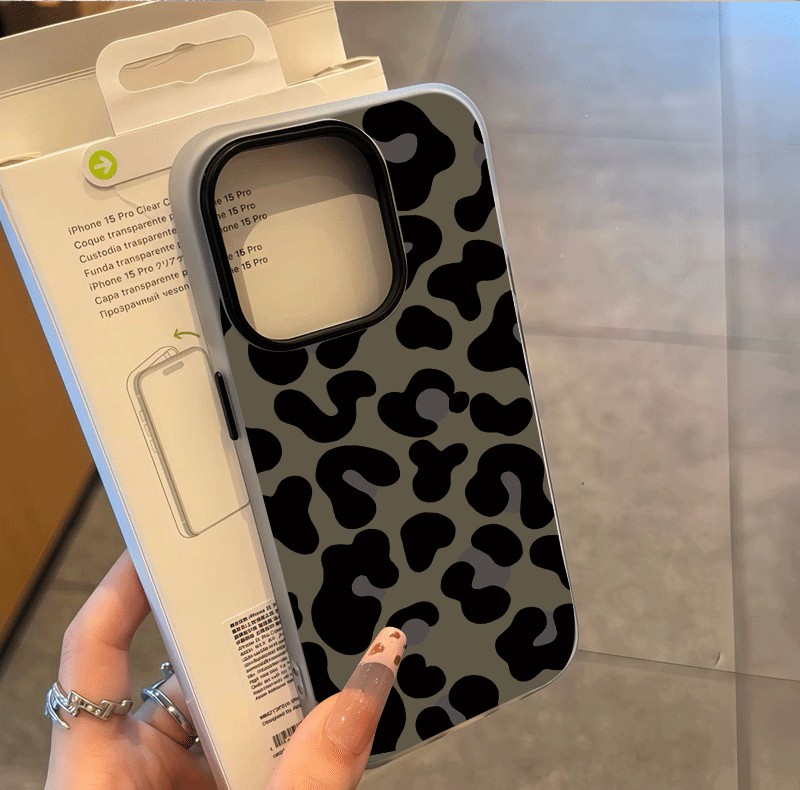 Capa De Cor Sólida Para Samsung S25 Ultra S24 Plus S23 S22 A17 A07 A26 A06 A16 A05 A15 A14 A13 A34 A23 A32 Geléia Leopar