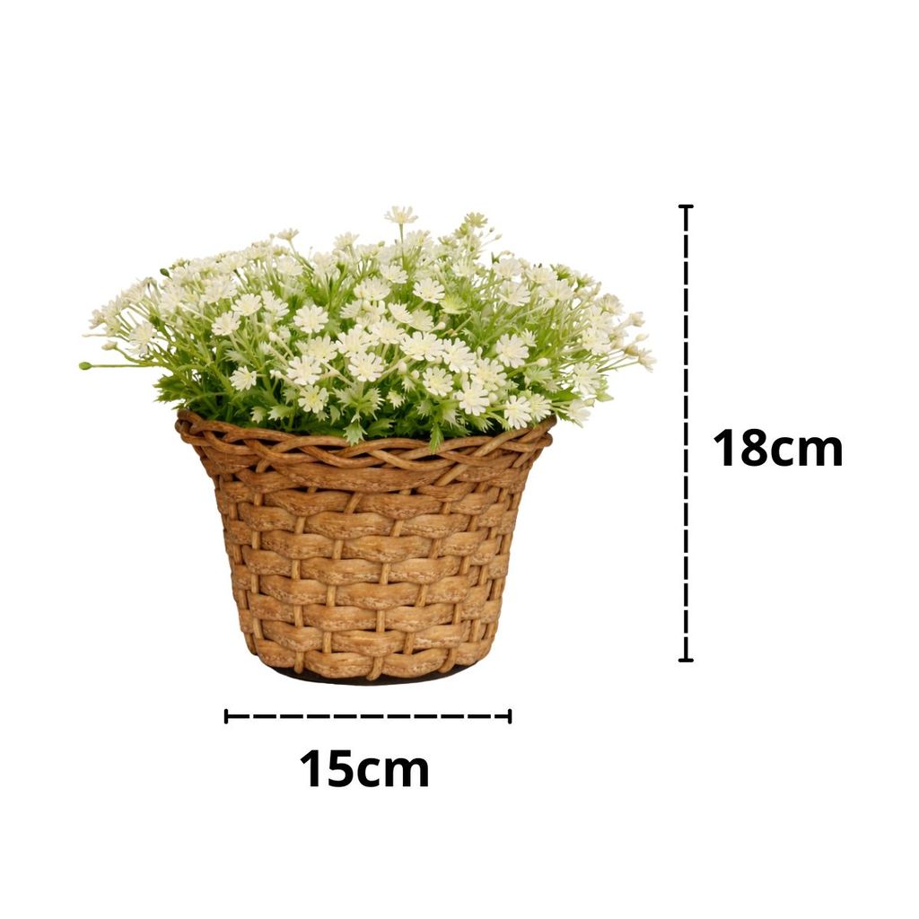 Arranjos Flores Artificiais Flor Mosquitinho Vaso Boho Chic · foto 2
