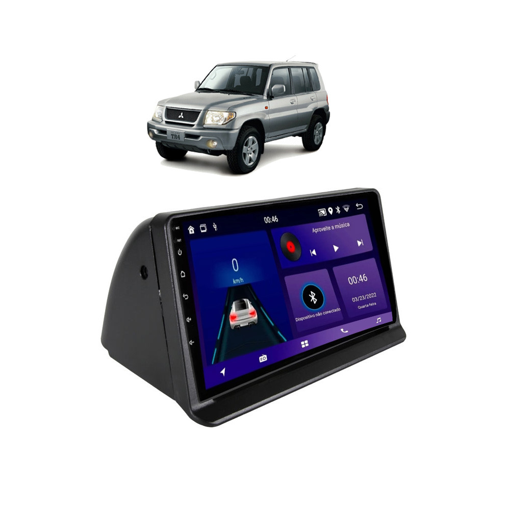 Kit Multimidia Pajero TR4 1991 / 2009 9 Pol Carplay AndroidAuto USB BT- Roadstar 7009BR