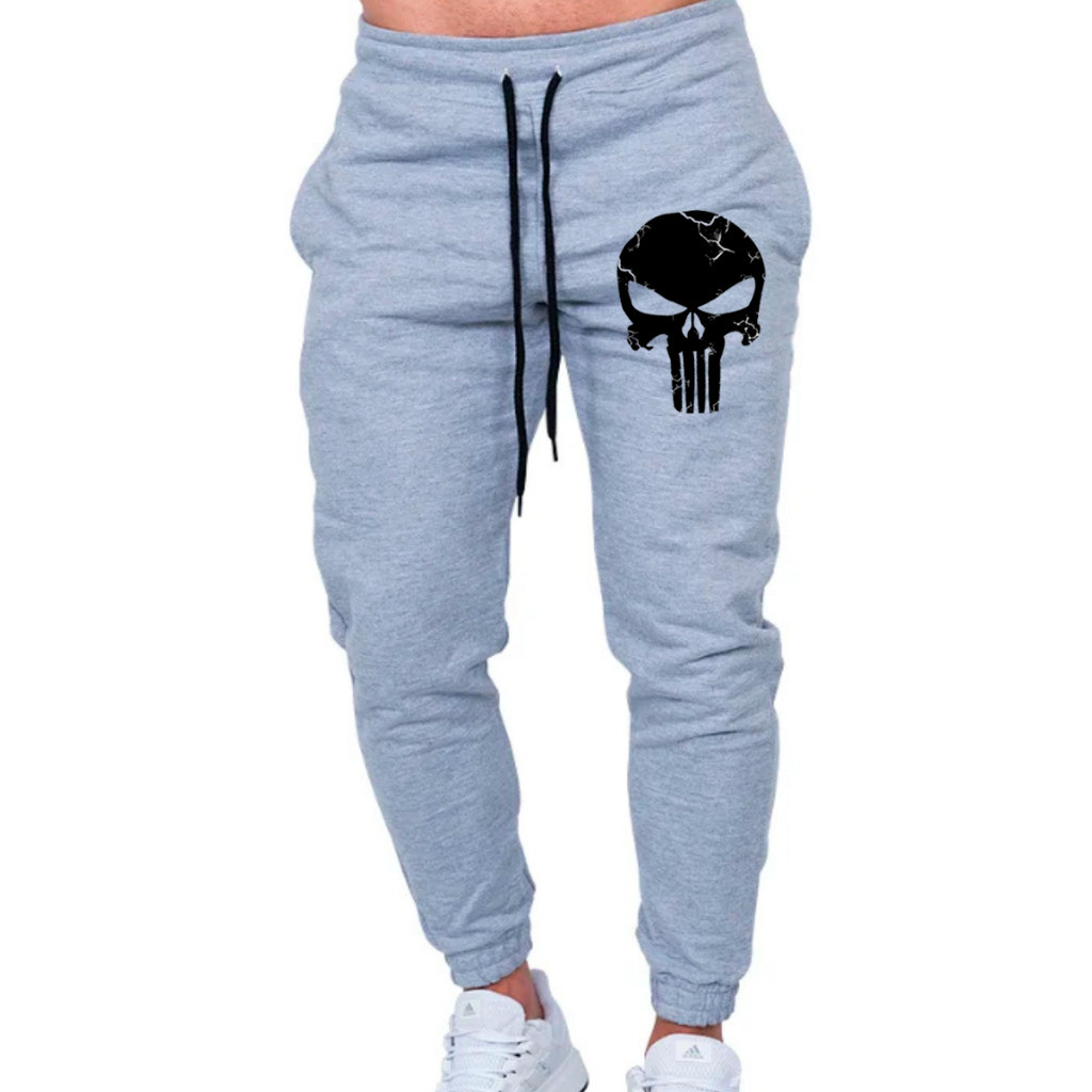 Calça Moletom Masculino Estampada Caveira Justiceiro Confortável Quentinha Envio Imediato