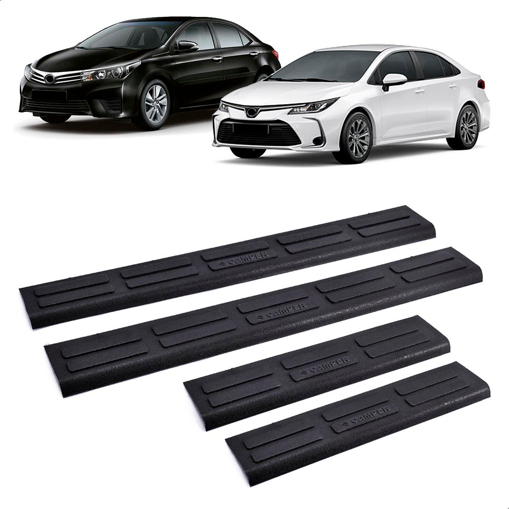 Soleira Porta Plástico Preto Corolla 2014 2015 2016 2017 2018 2019 2020 2021 2022 2023 2024 2025
