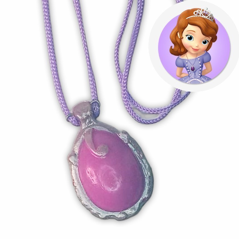 Colar Medalhão Amuleto Princesa Sofia Biscuit em Oferta na Shopee