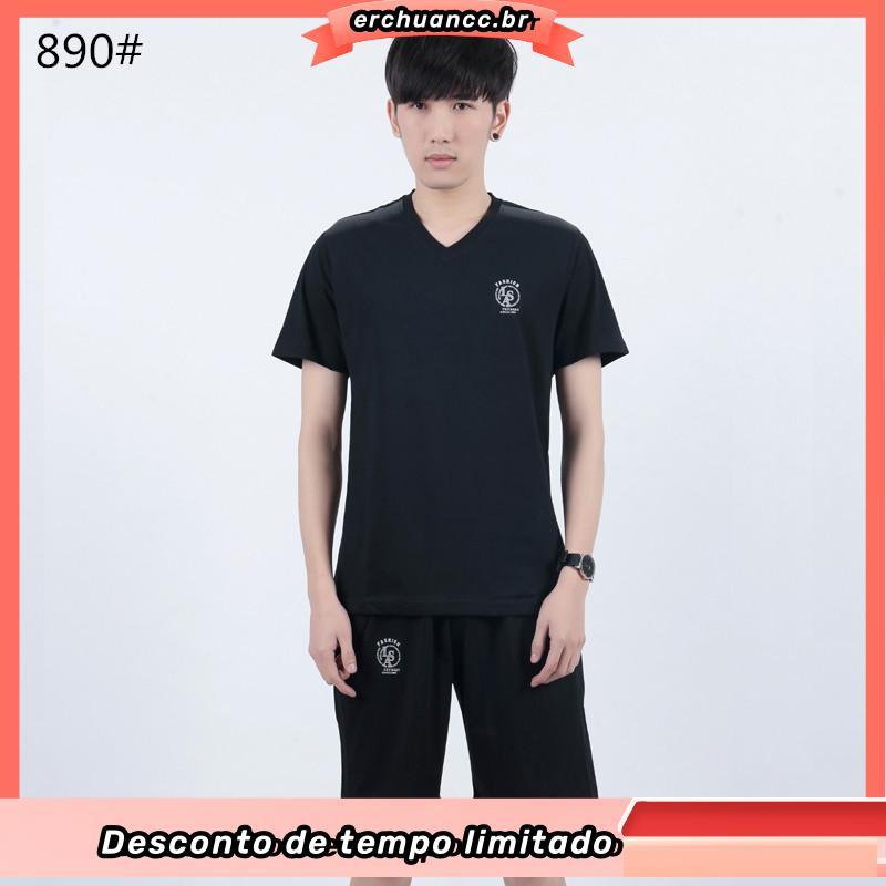 Promoção Kit 3 Pijamas Gola V WLS Modas Masculino Fechado Conjunto Curto Atacado