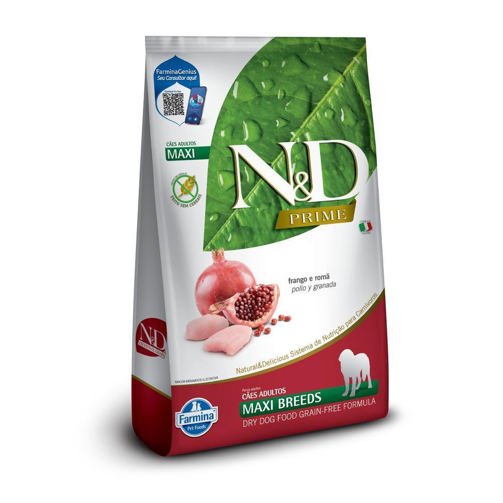 N&D Prime para Cães Adultos de Raças Grandes e Gigantes Sabor Frango e Romã 10,1
