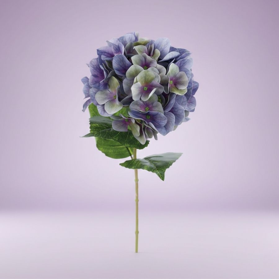 Haste Flor Permanente - Hortência - Lilás - 35cm - 1 unidade - Cromus - Rizzo