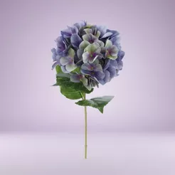 Haste Flor Permanente - Hortência - Lilás - 35cm - 1 unidade - Cromus - Rizzo