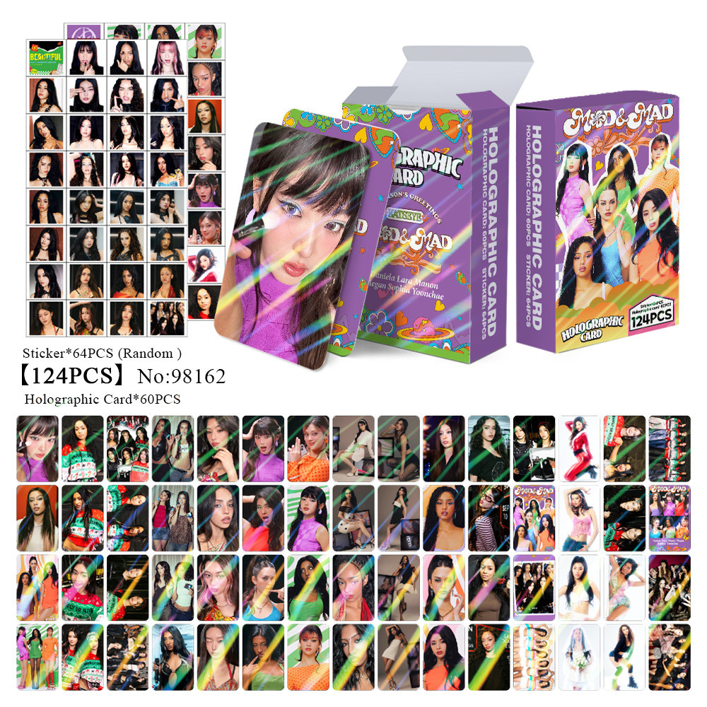 30-124pcs KATSEYE 2026 Saudações Da Temporada Cartões Fotográficos Holográfico Internet Girl Laser Lomo SOPHIA DANIELA M em Oferta na Shopee