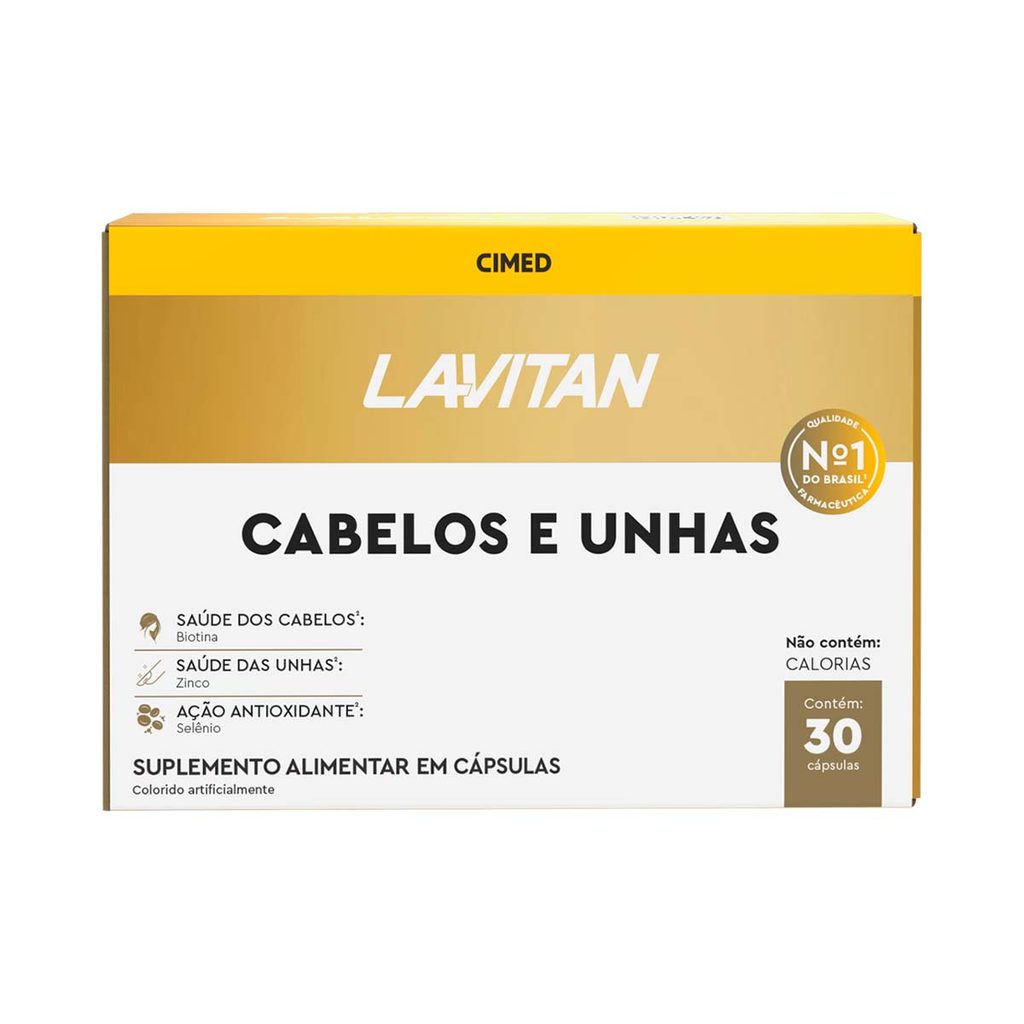 Lavitan Cabelos e Unhas 30 Comprimidos em Oferta na Shopee