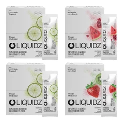 Kit 3 Sabores - LIQUIDZ® - Eletrólitos Zero Açúcares - 4 Caixas - 56 sachês