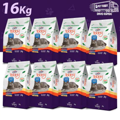 Areia Higiênica Para Gato de Mandioca 8 12 16kg Pet Tobby Biodegradável Areia de Gato Sustentável