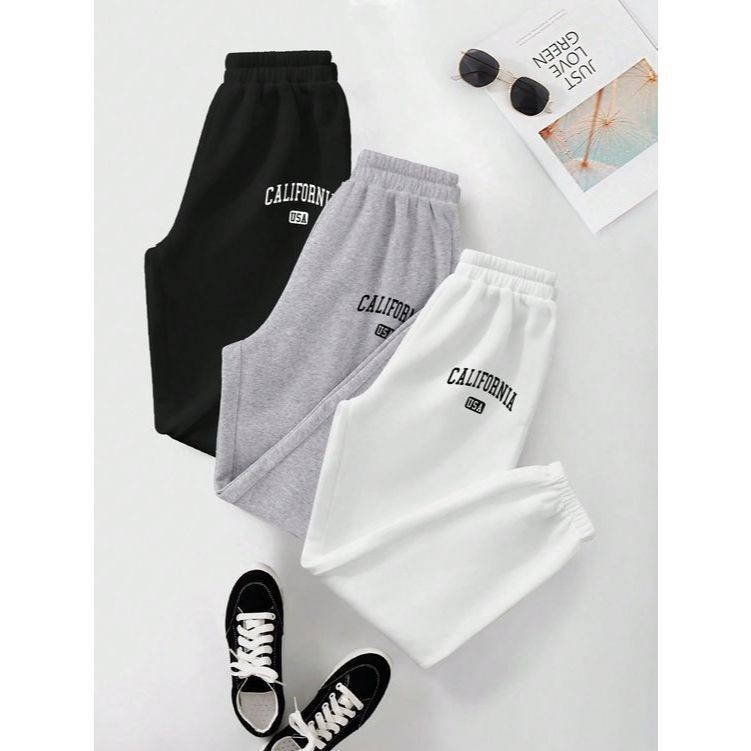 Calça Moletom Califórnia Treino Confortável Forrada Estampada Algodão em Oferta na Shopee