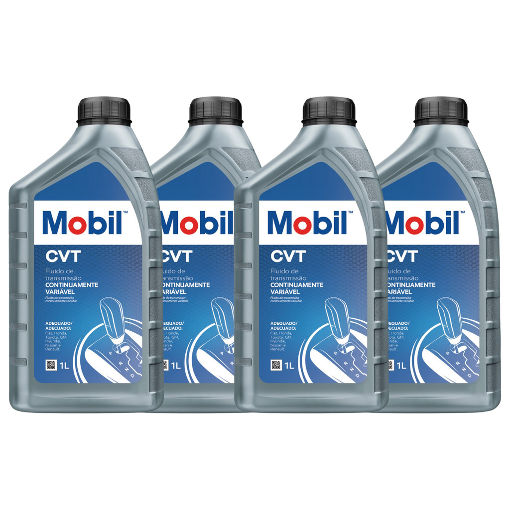 Kit 4 Óleo Cambio Cvt Mobil Fluido Transmissão Sintetico