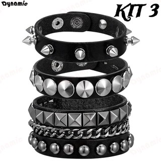 Moda Estilo Punk Gótico Rock Pulseira De Couro PU Festa Exclusiva Presente De Natal De Halloween ROCK PUNK DY