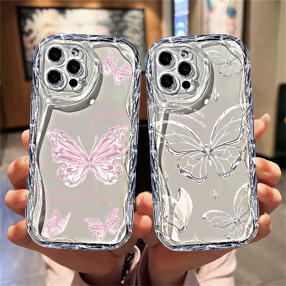 Borboleta Cintilante Para Samsung A56 A36 A55 A54 A16 A15 A14 A05 A51 A52 A34 A35 A32 A13 A12 A04E Caso N109x31694