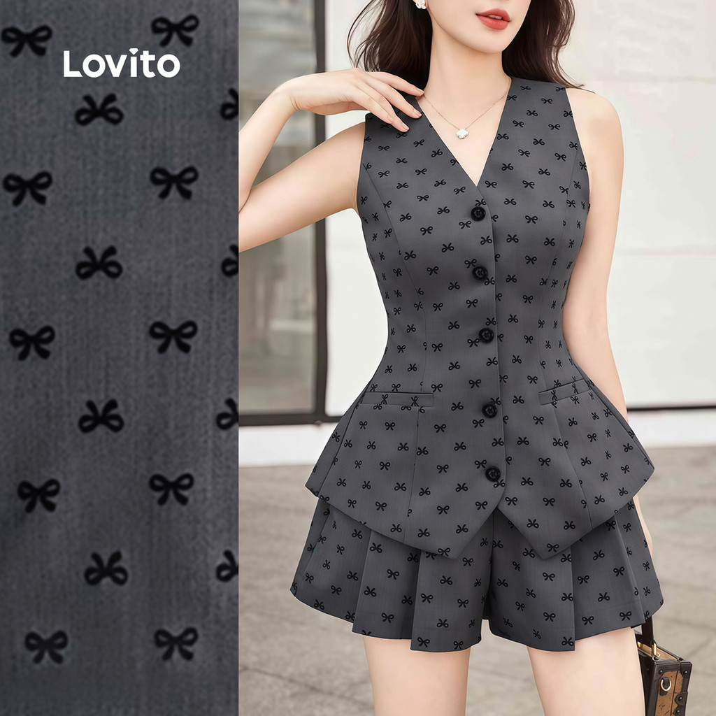 Lovito Tops ou Bottoms Elegantes Borboleta Primavera/verão para Mulheres LK2ED780 em Oferta na Shopee