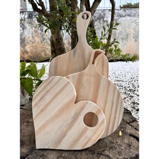 Trio de Tábuas de Carne ou Frios em Madeira Pinus em Oferta na Shopee