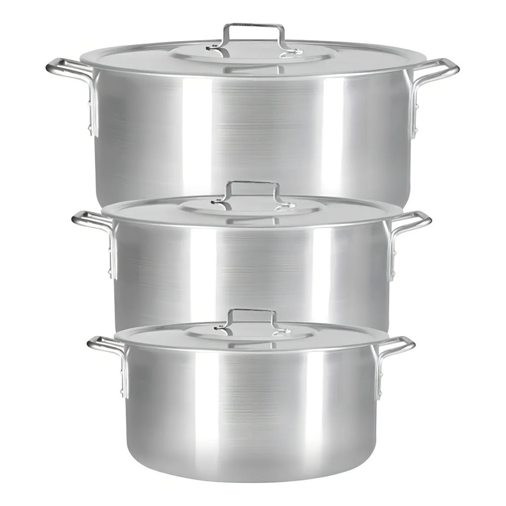 Kit Feijoada com 3 Peças Caçarola em Aluminio Reforçado