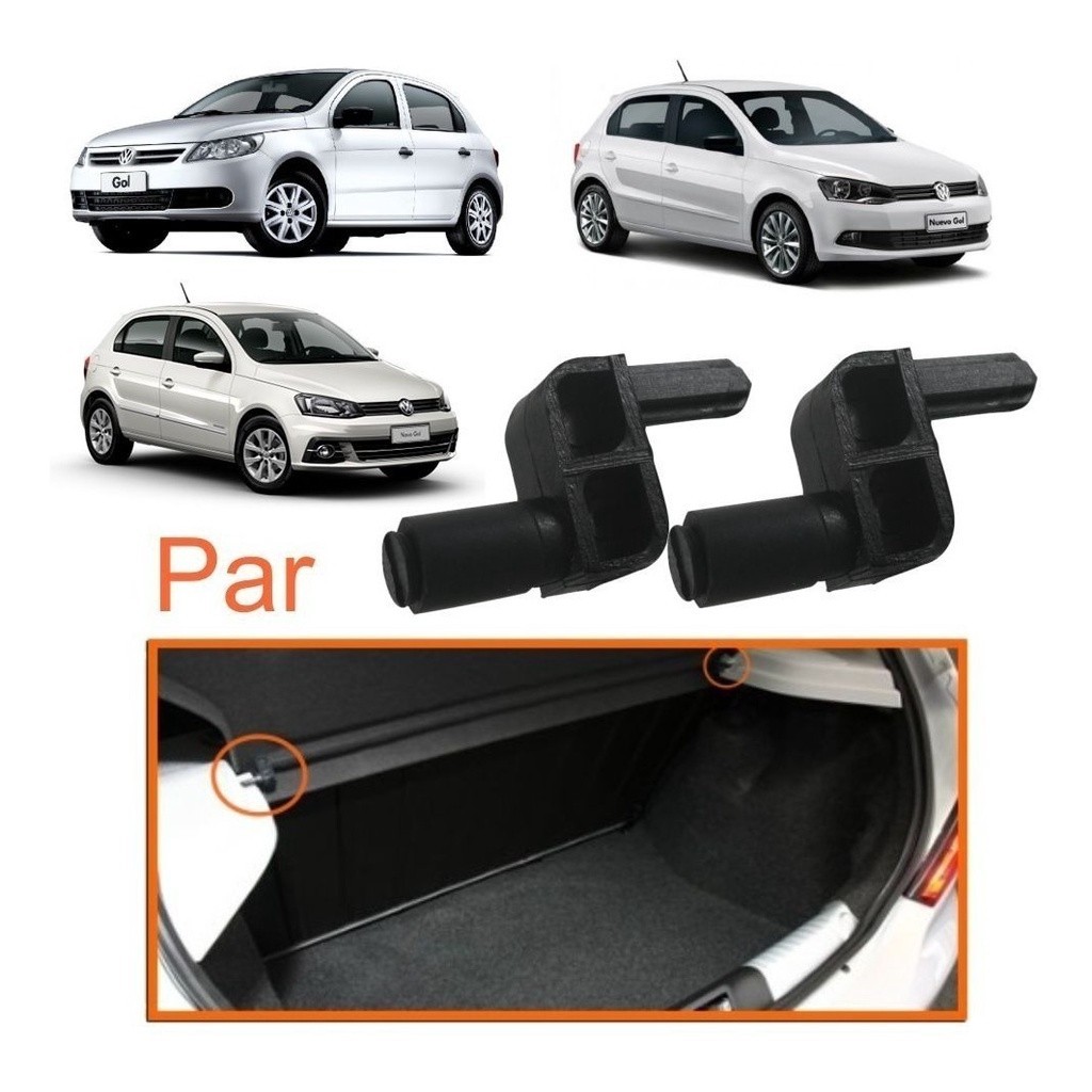Par Pino Suporte Dobradiça Tampão Bagagito Gol G4 G5 G6