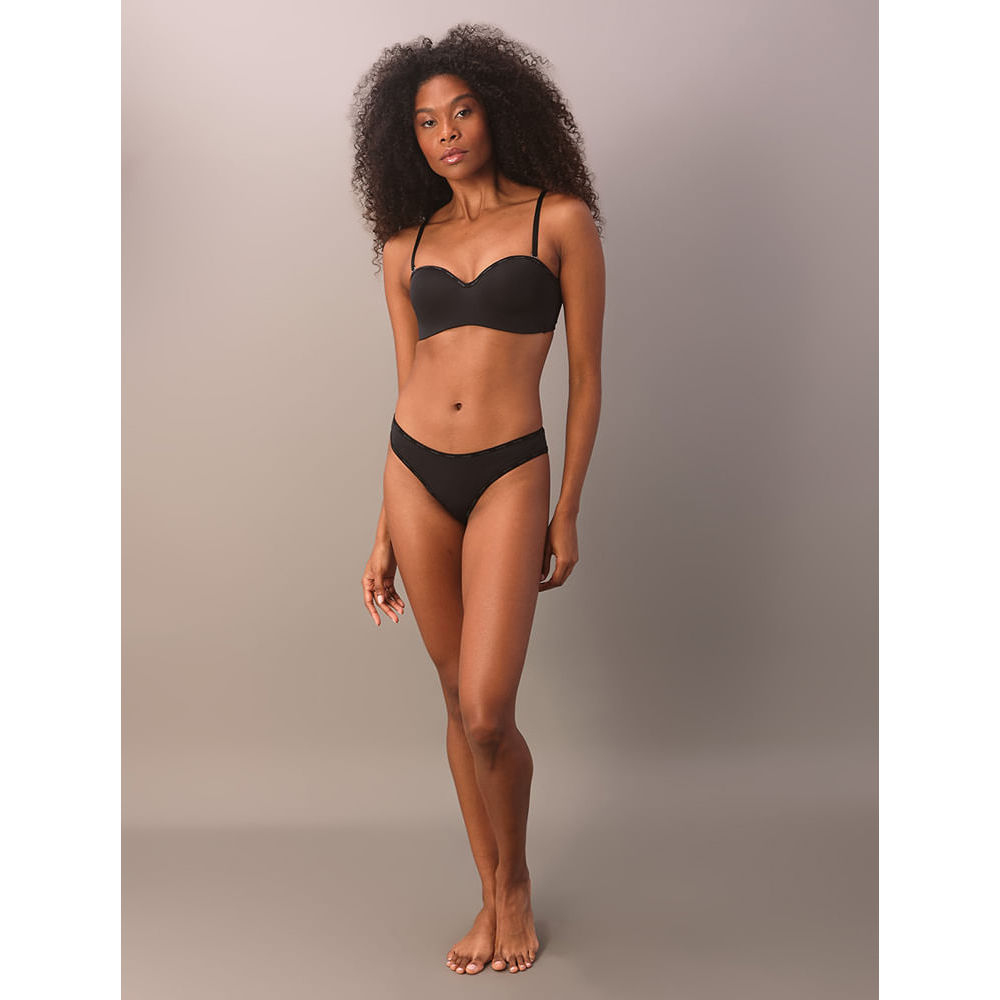 Calcinha Tanga Soft Micrologo Calvin Klein Underwear - Preto