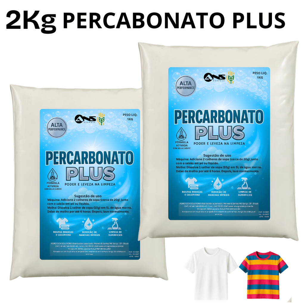 Percabonato Plus 2Kg Alto poder de Limpeza