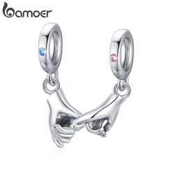 Bamoer Bead The Promise Pingente DIY Pulseira Acessórios Para Presentes Femininos