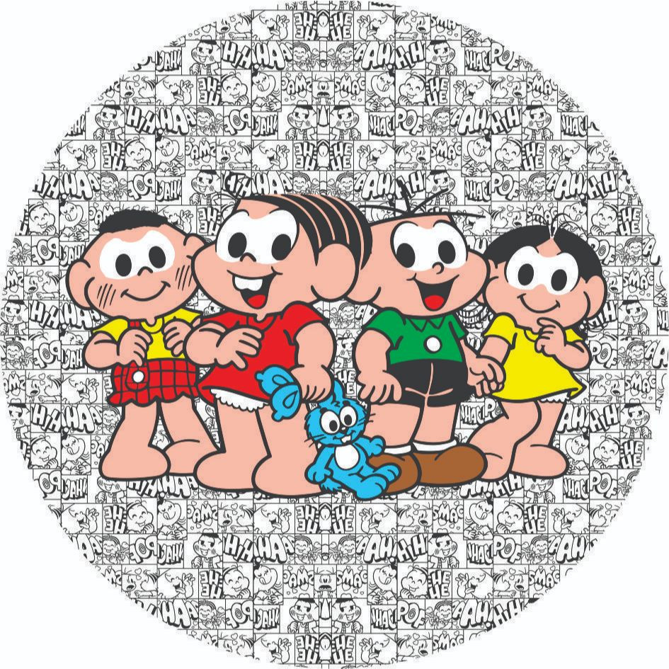 Capa Painel 50cm Turma da Mônica Magali Cebolinha Cascão Mônica Festa Infantil