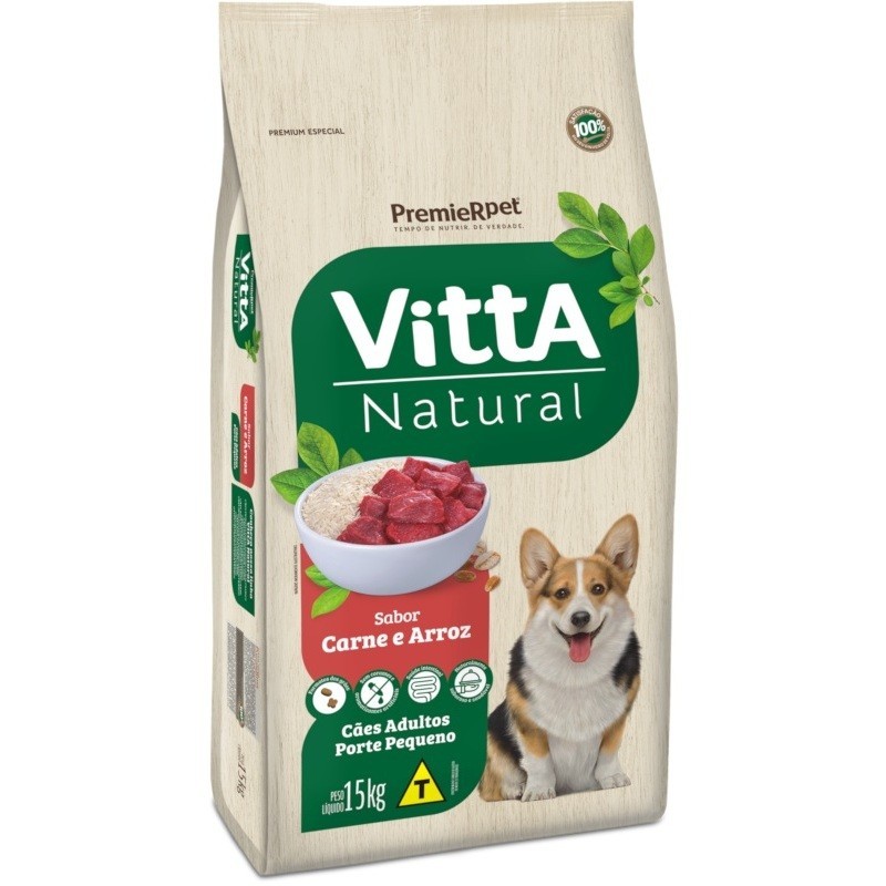 Ração Premier Vitta Natural Cães Raças Pequenas Carne 15kg