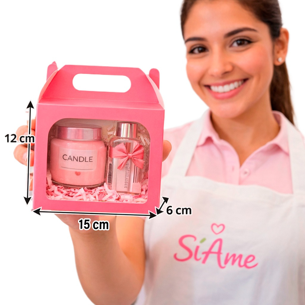 Caixa Embalagem Maleta 15x12x6 com Visor para Doces Sabonete Perfume Kit Presente. em 6 cores em Oferta na Shopee
