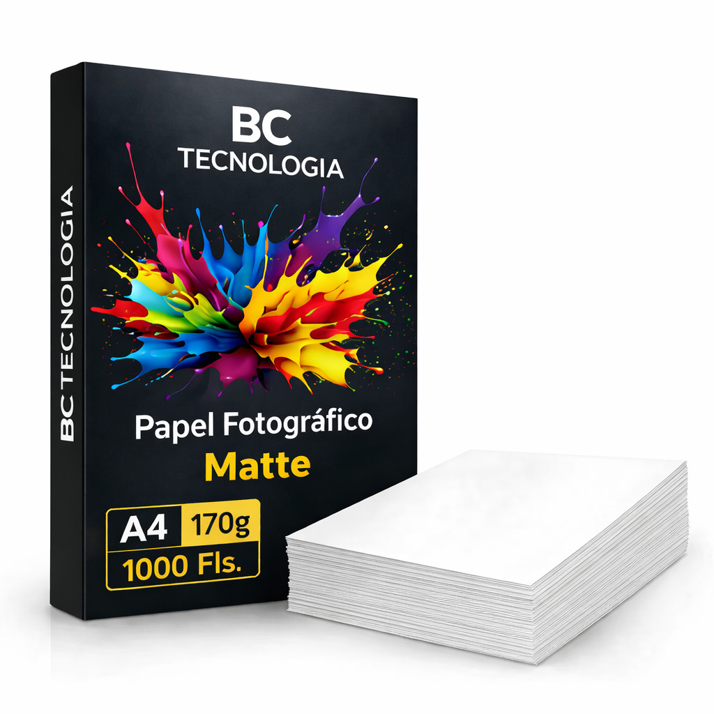 Papel Fotográfico 170g A4 Matte Fosco Prova Dágua 1000 Folhas