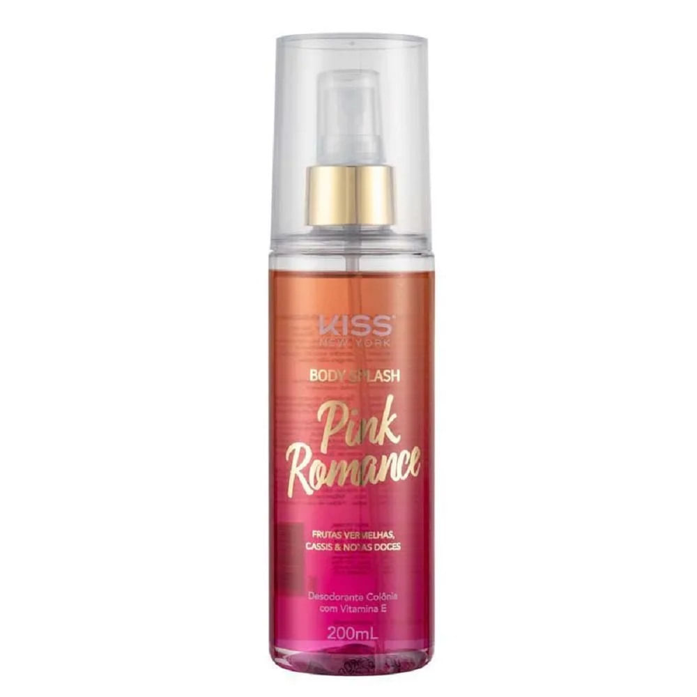 Body Splash Kiss New York Pink Romance Perfume Corporal 200ml em Oferta na Shopee