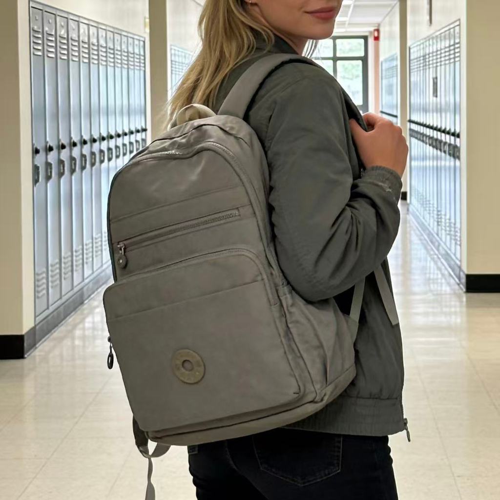 Mochila Casual Impermeável Resistente Ao Desgaste Unissex Feita De Nylon Leve Para Escolas Universitário TM9140 LING