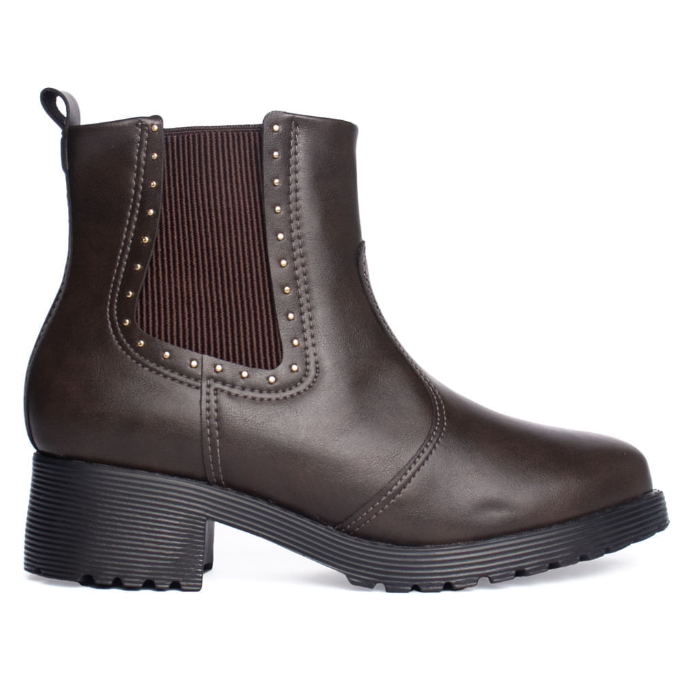 Bota Feminina Modare Napa Com Aplicação Marrom Escuro em Oferta na Shopee
