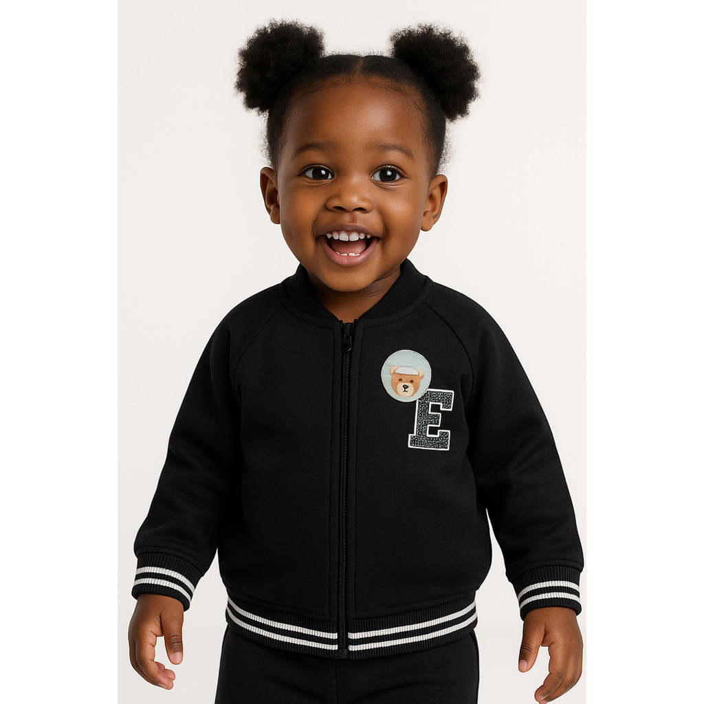 Jaqueta Infantil Menina College Ursinho Elian Preto