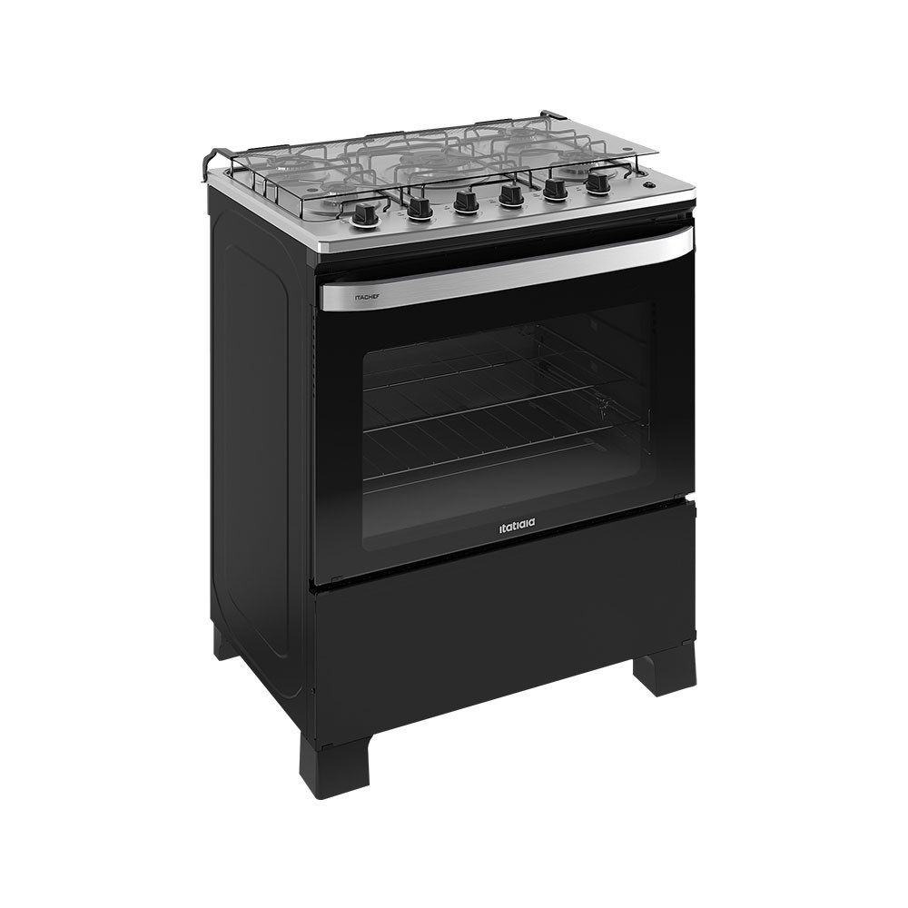 Fogão Itachef 5bocas Com Mesa de Inox e Tripla Chama Itatiaia
