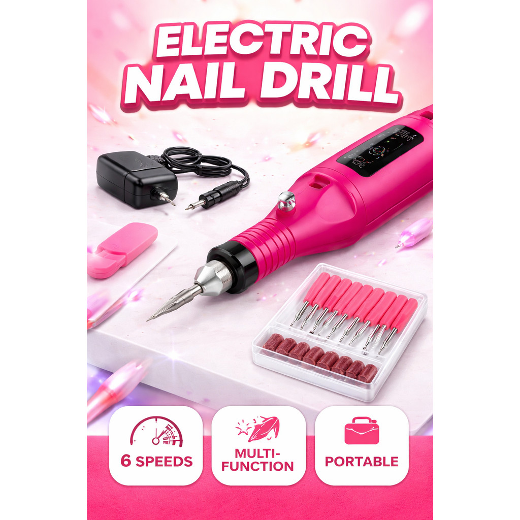 Lixa Elétrica Profissional para Unhas 15000RPM USB Portátil Kit Manicure Pedicure AZ-002 em Oferta na Shopee