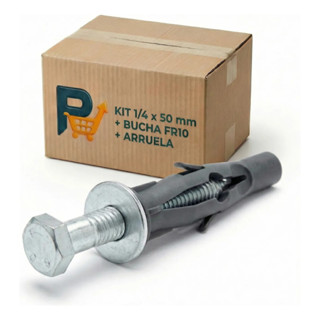 Kit 100pçs Parafuso 1/4x50mm Bucha 10 Tijolo Oco + Arruela em Oferta na Shopee