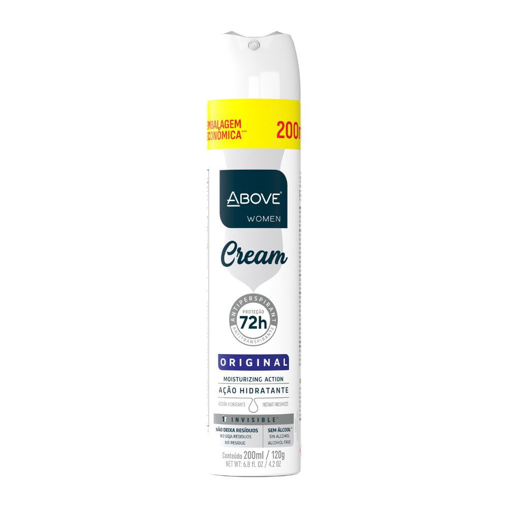 Desodorante Above Women Cream Original Invisible 200ml