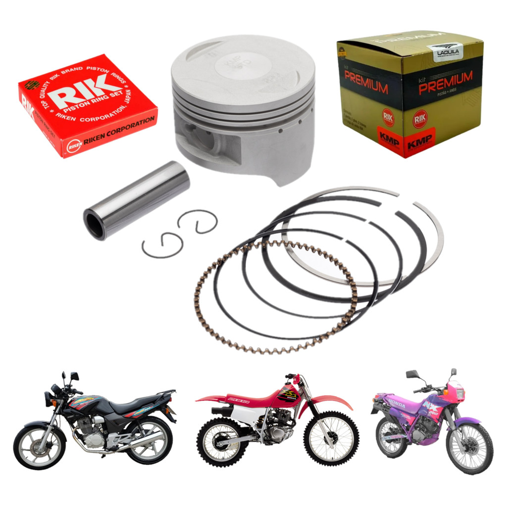 Kit Pistão Anéis Cbx Nx Xr 200 1.50 2.00 Premium em Oferta na Shopee