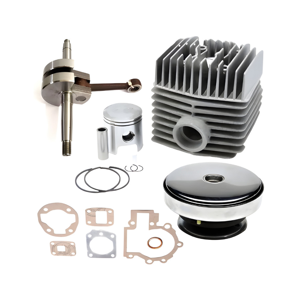 KIT CILINDRO PISTÃO ANÉIS/VIRABREQUIM/EMBREAGEM MOBILETE 75cc (CALOI-MONARK)