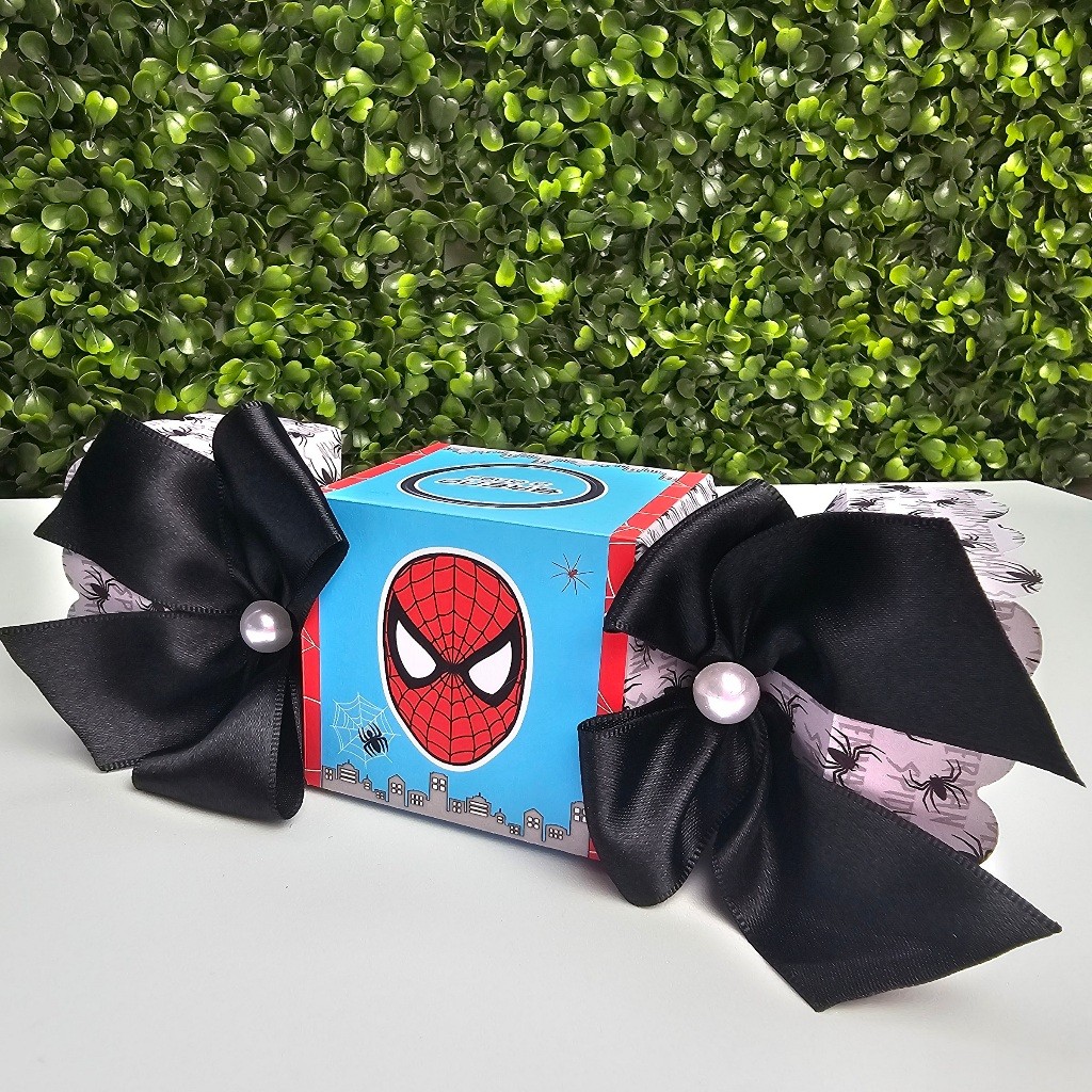 Caixa Bala HOMEM ARANHA AZUL - Personalizados - Festa infantil - Aniversário - Lembrancinha