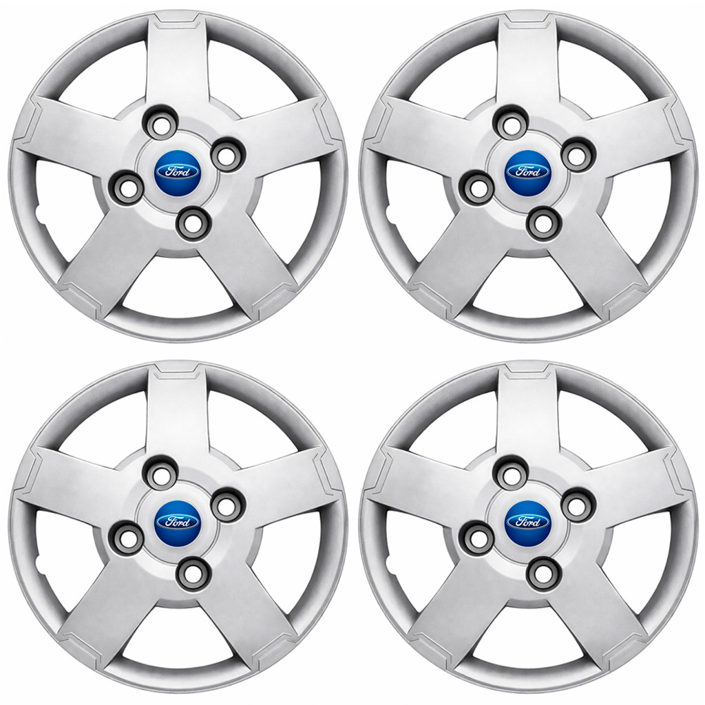 Jogo 4 Calota Aro 13 Ford Ka 2008/2012 Fiesta Escort Courier C/ Emblema Azul em Oferta na Shopee