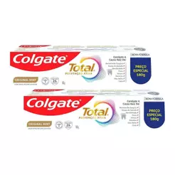 Kit 2 Cremes Dentais Colgate Total Mint Prevenção Ativa 180g