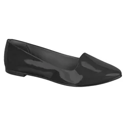 Sapatilha Básica Feminina Preta Clássica Bico Fino Casual Dia a Dia Confortável Moleca Original